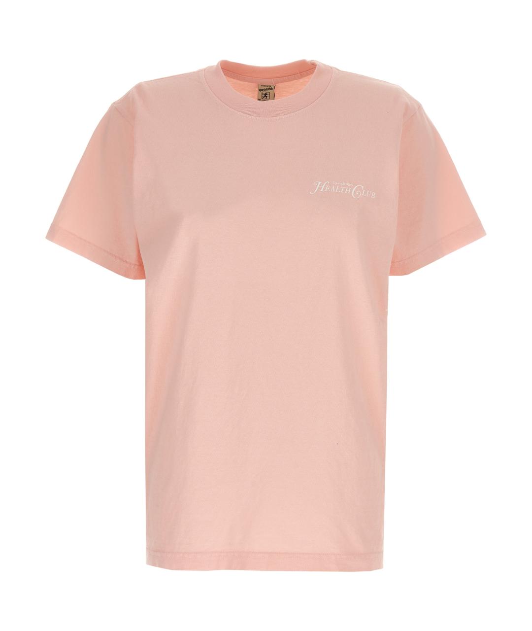 SPORTY AND RICH Розовая хлопковая футболка, фото 1