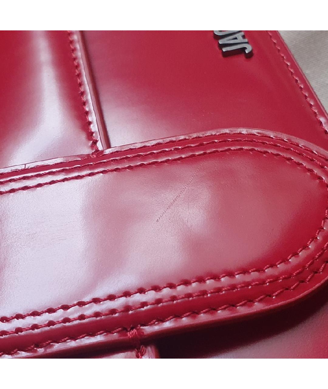 JACQUEMUS Красная сумка через плечо из лакированной кожи, фото 9