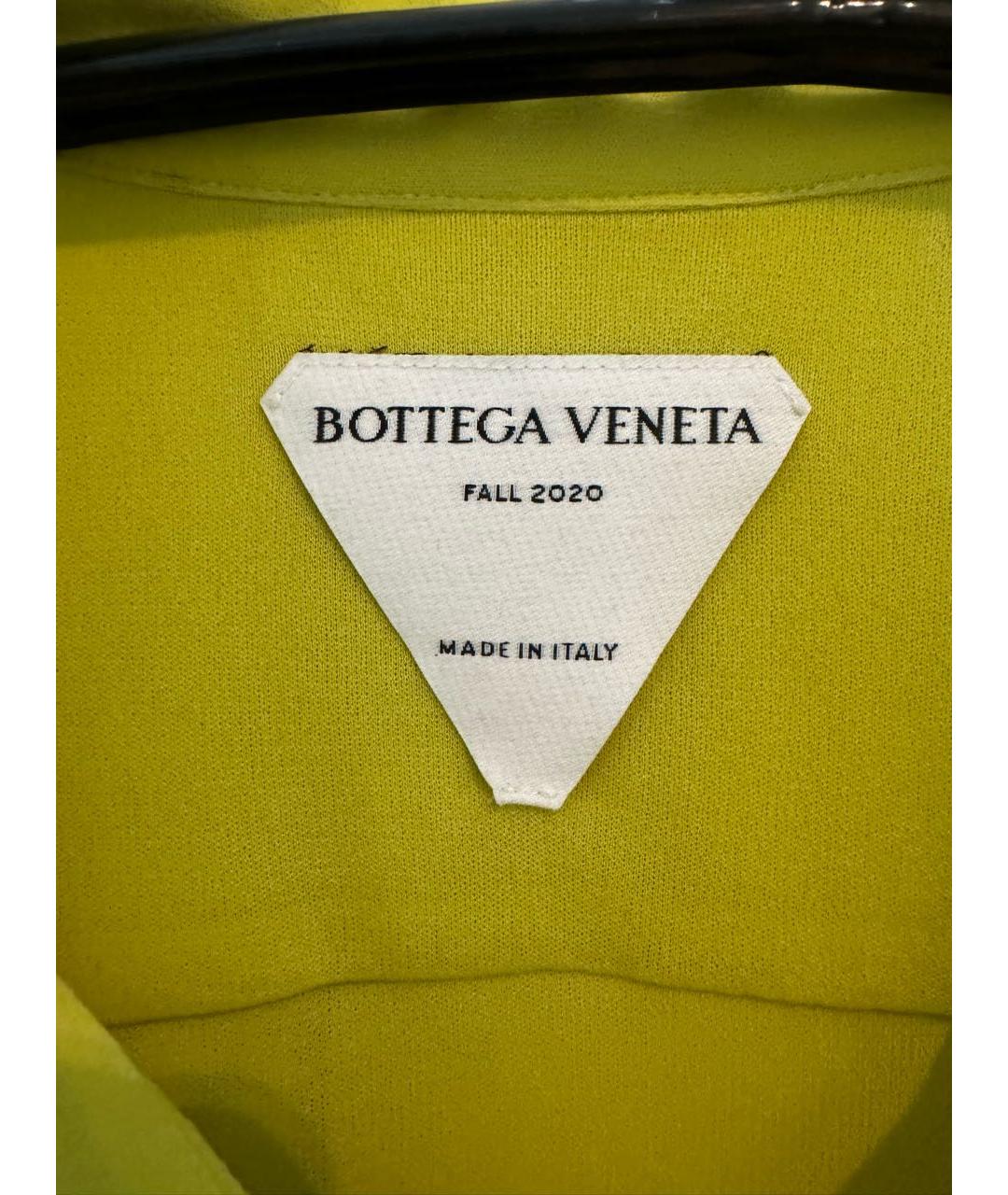 BOTTEGA VENETA Желтая полиэстеровая рубашка, фото 4