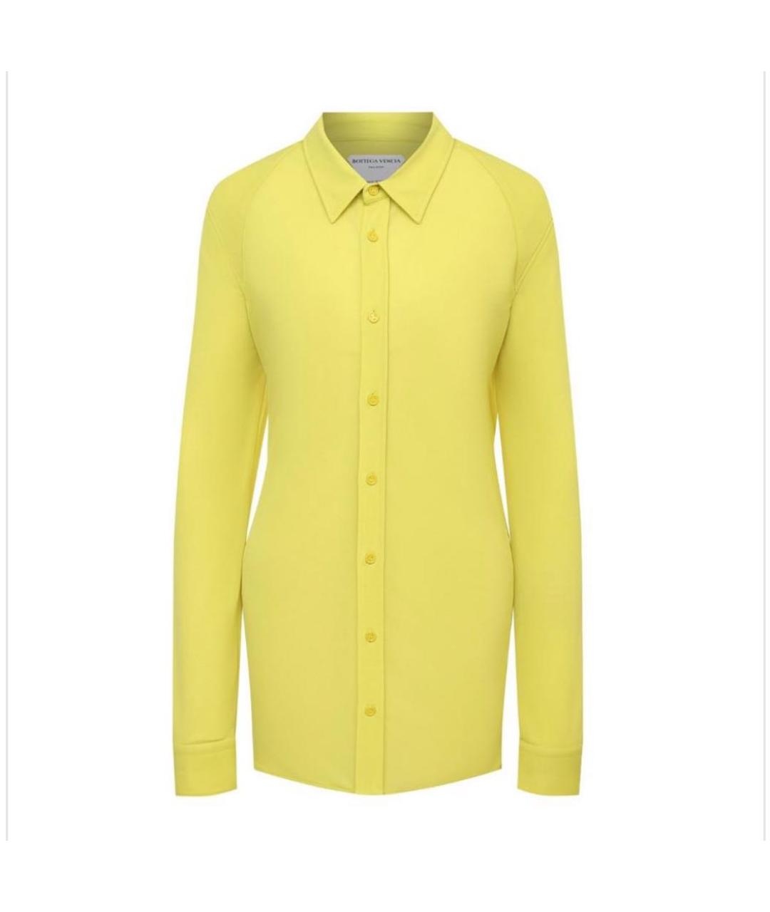 BOTTEGA VENETA Желтая полиэстеровая рубашка, фото 9