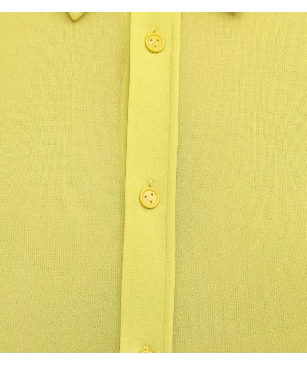 BOTTEGA VENETA Желтая полиэстеровая рубашка, фото 8