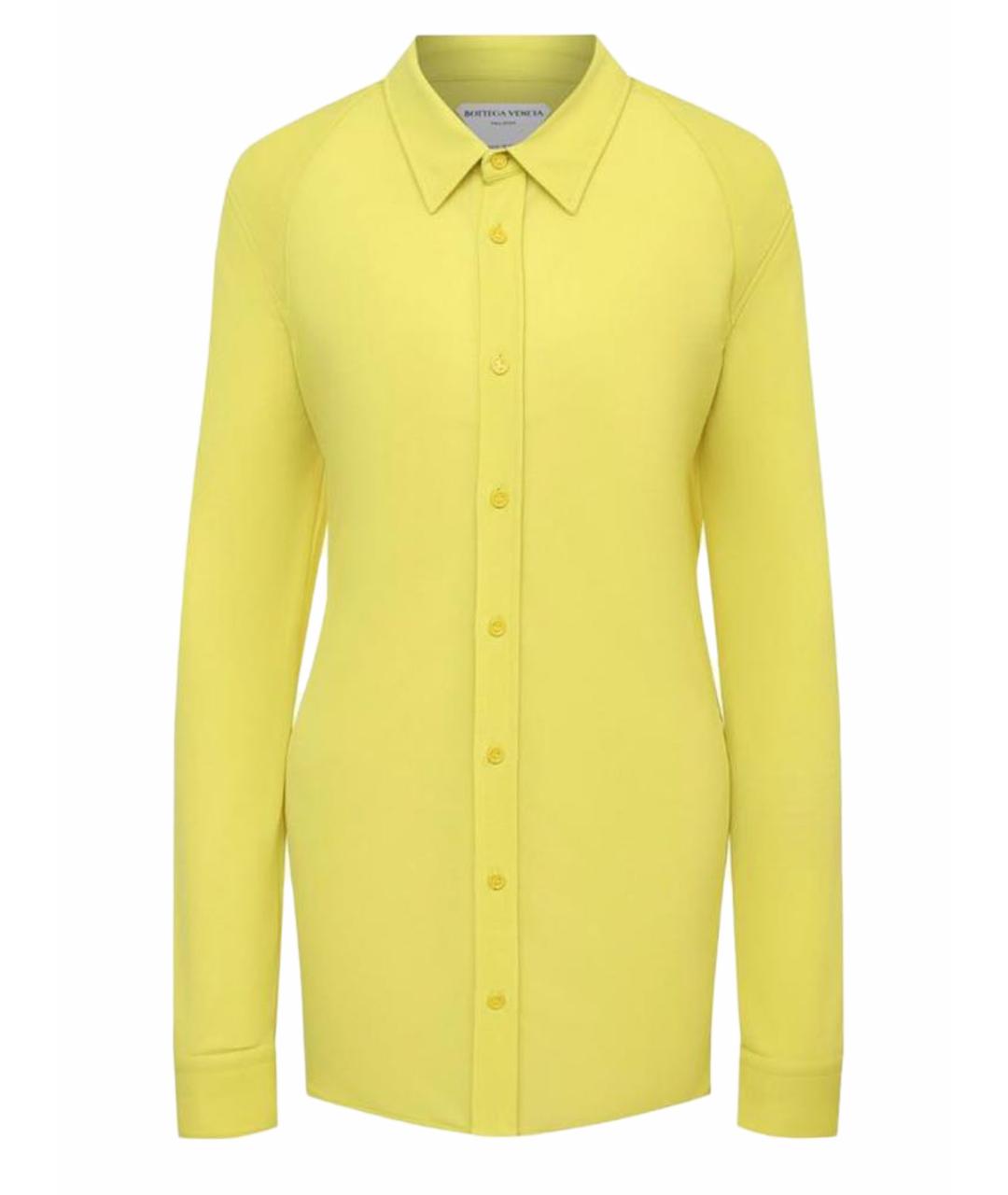 BOTTEGA VENETA Желтая полиэстеровая рубашка, фото 1