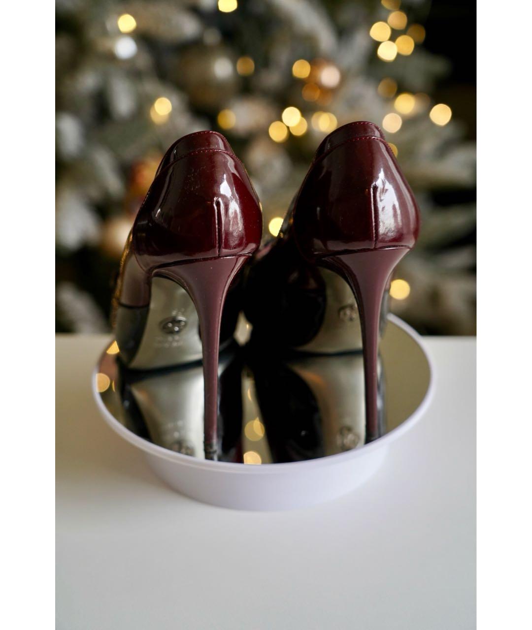 DOLCE&GABBANA Бордовые туфли из лакированной кожи, фото 4