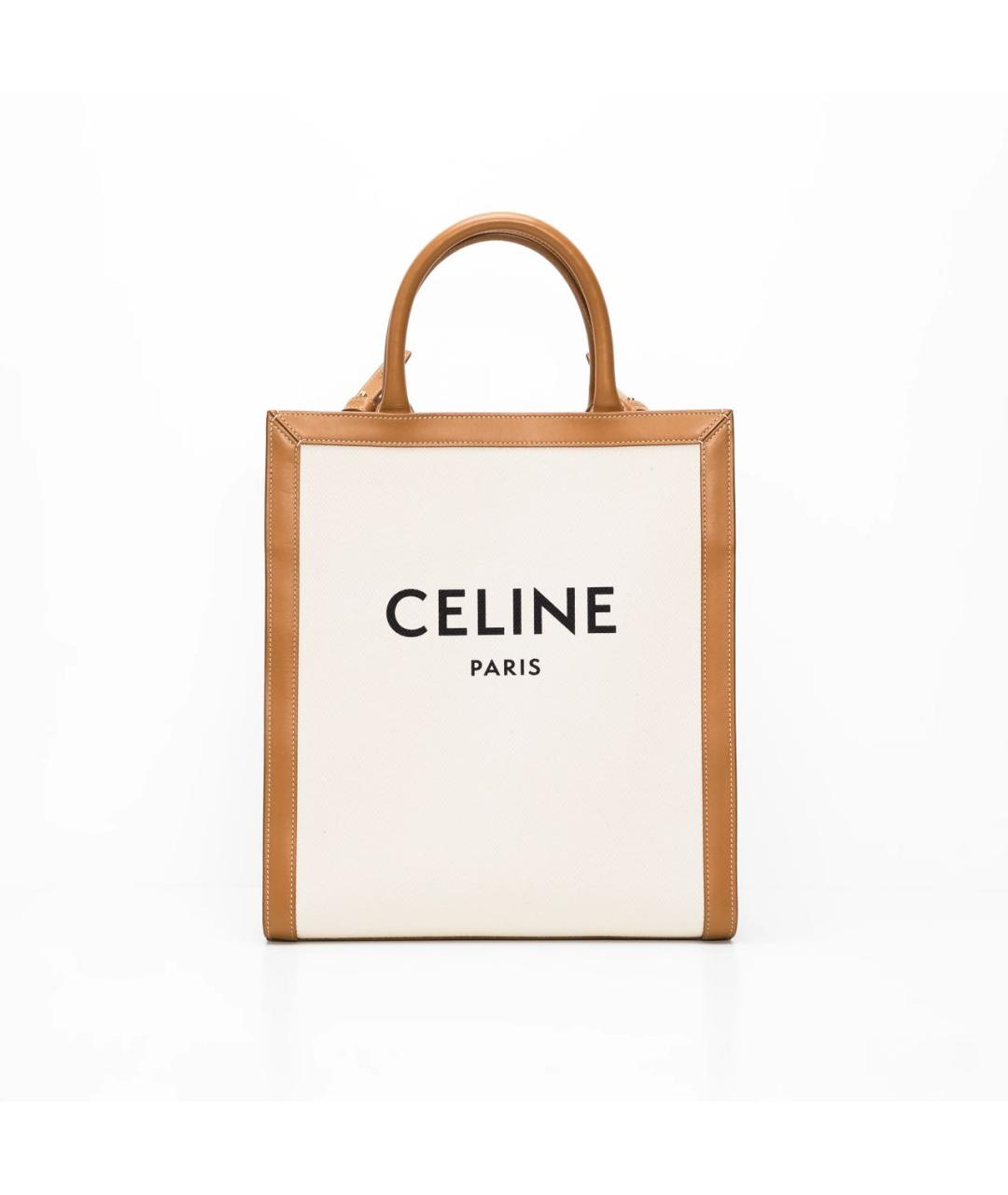 CELINE PRE-OWNED Бежевая тканевая сумка тоут, фото 1