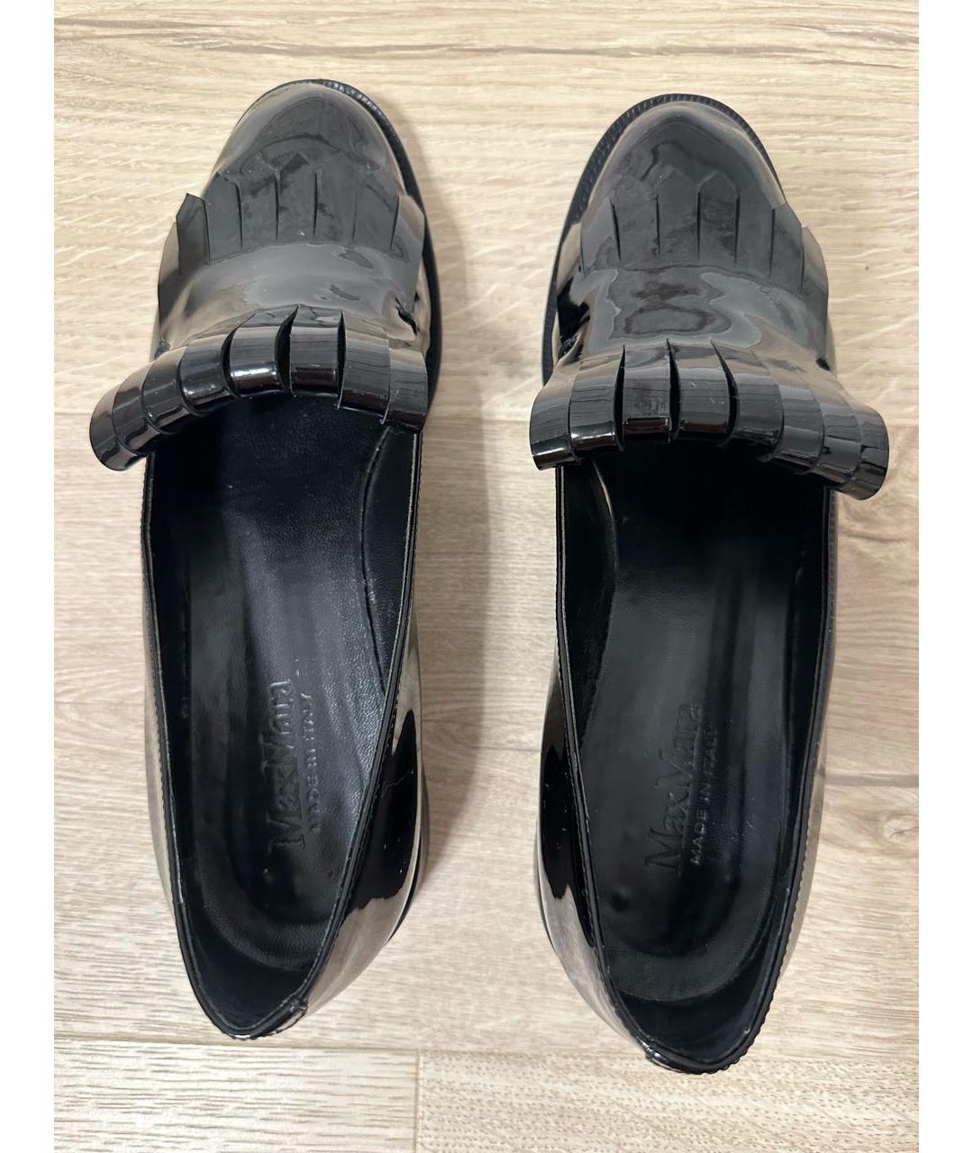 MAX MARA Черные туфли из лакированной кожи, фото 3