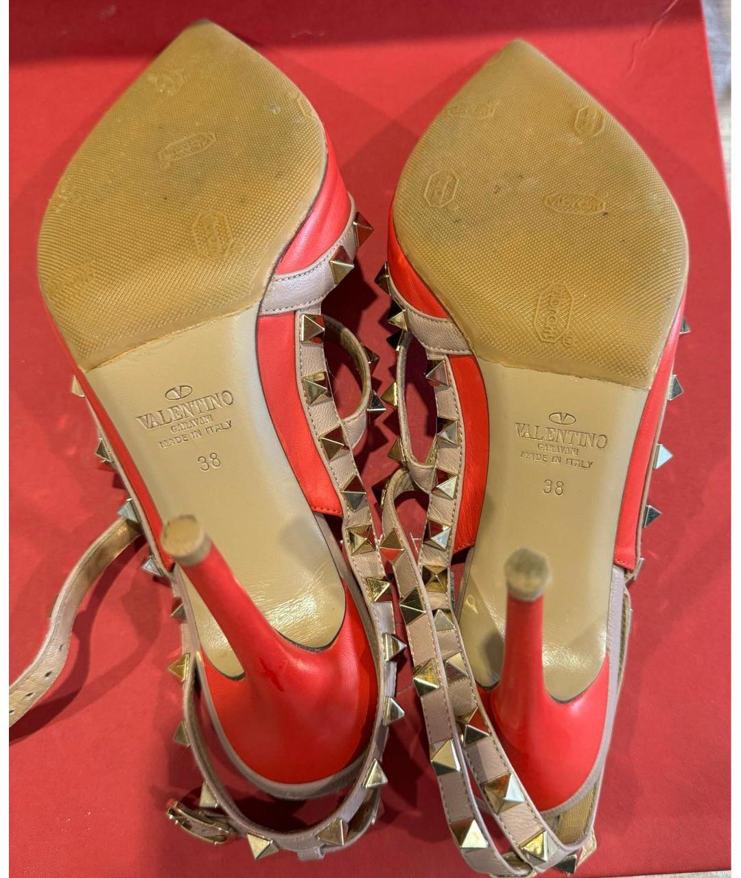 VALENTINO Красные кожаные туфли, фото 3