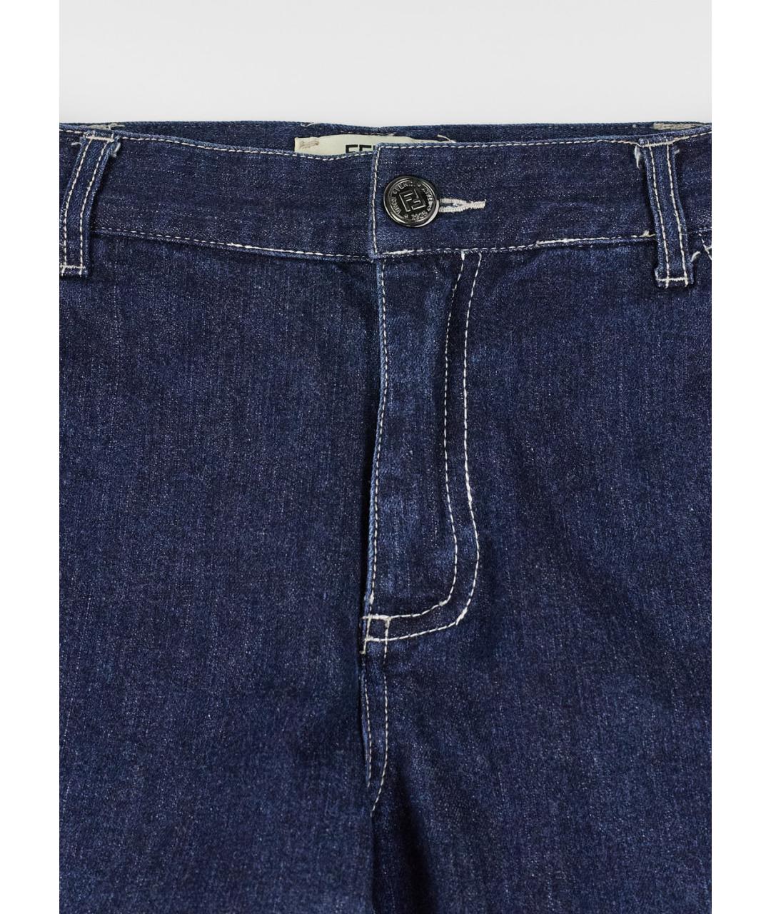 FENDI Темно-синие прямые джинсы, фото 4