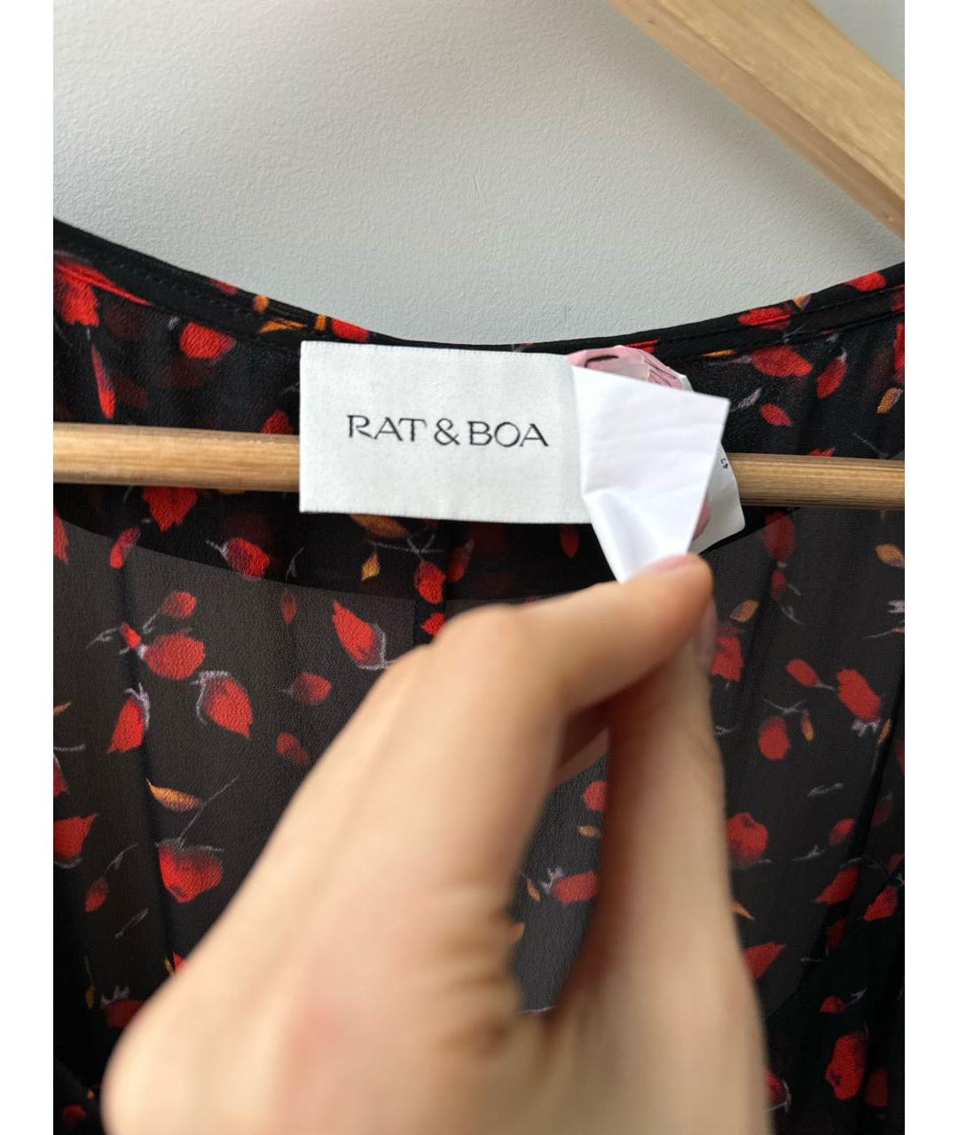 RAT&BOA Черное вискозное повседневное платье, фото 3