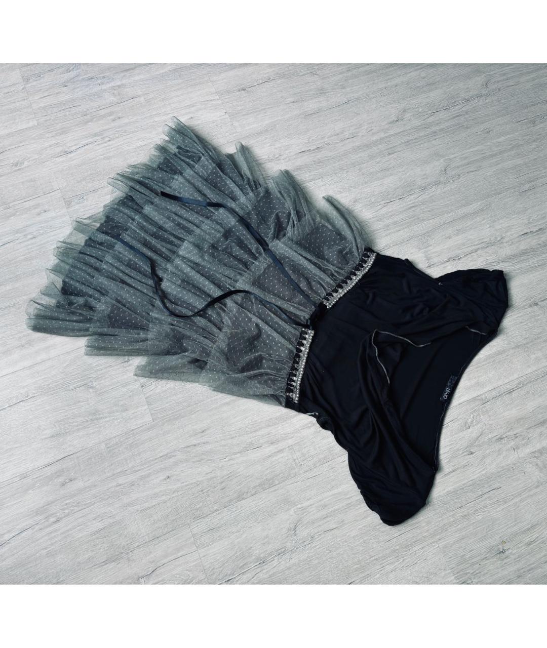 LIU JO Черное вискозное коктейльное платье, фото 6