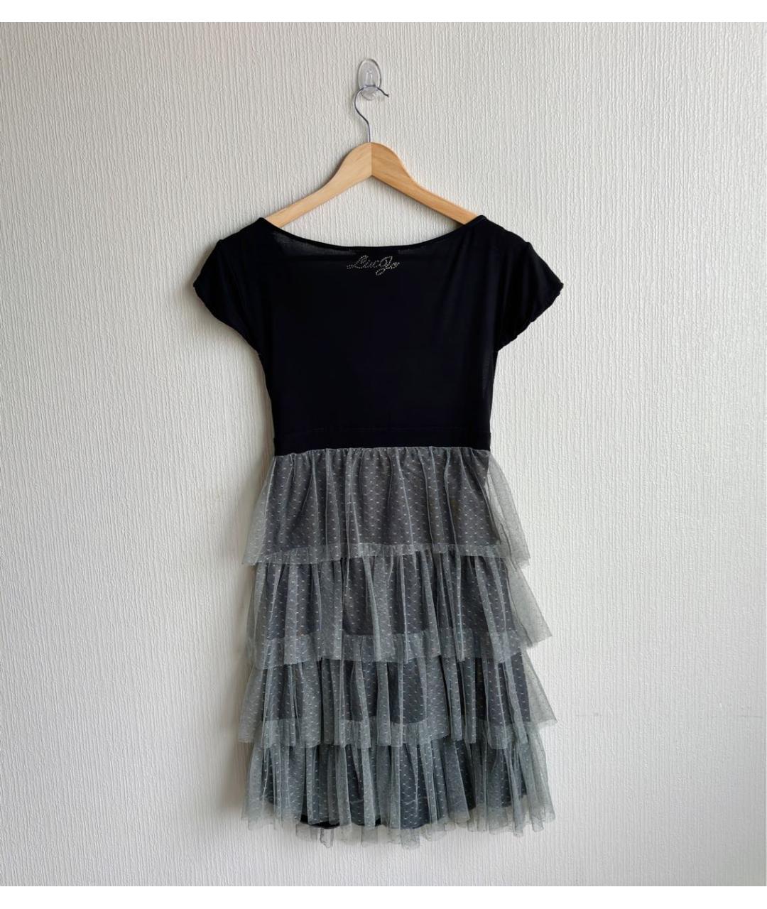 LIU JO Черное вискозное коктейльное платье, фото 2