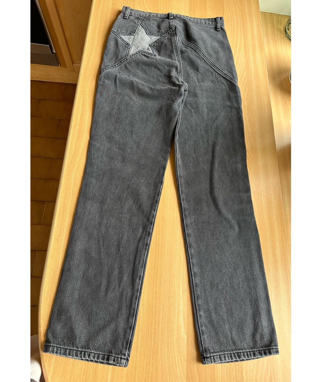 REFORMATION Антрацитовые хлопковые прямые джинсы, фото 2