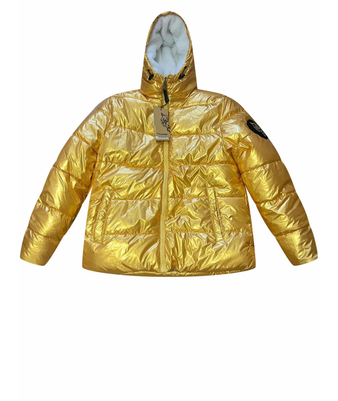 PLEIN SPORT Золотая полиамидовая куртка, фото 1