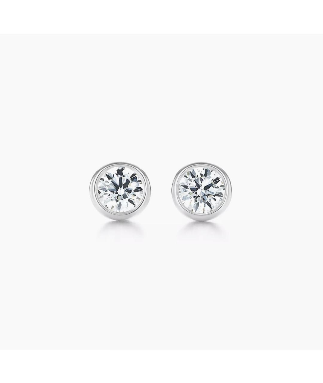 TIFFANY&CO Белые платиновые серьги, фото 6