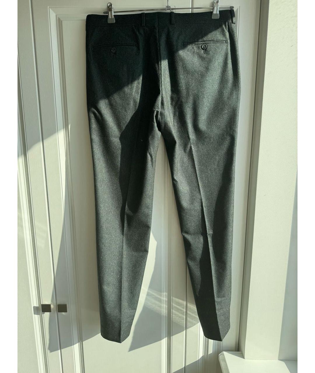 ZZEGNA Зеленые шерстяные классические брюки, фото 2