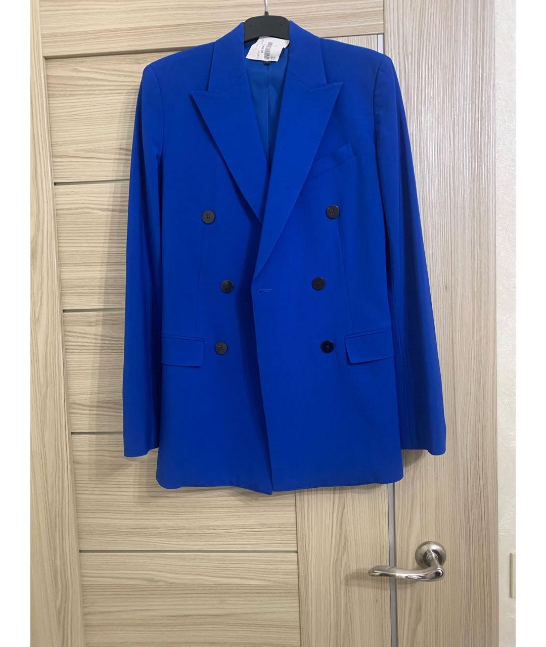 THEORY Синий шерстяной жакет/пиджак, фото 9
