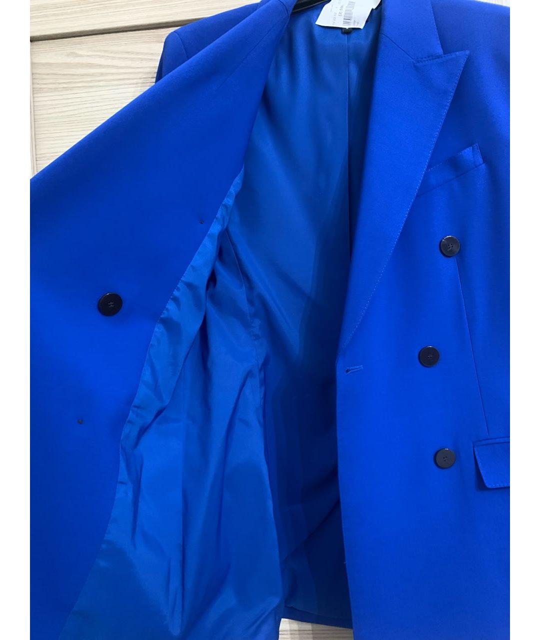 THEORY Синий шерстяной жакет/пиджак, фото 4