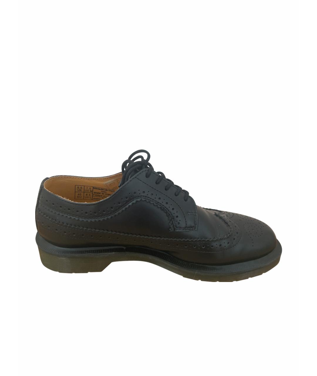 DR. MARTENS Черные кожаные ботинки, фото 1