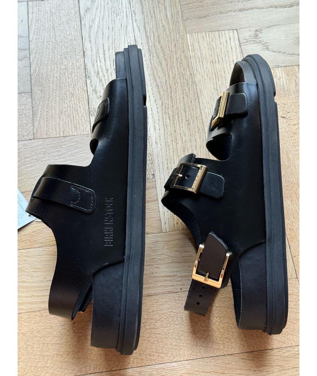 BIRKENSTOCK Черные кожаные сандалии, фото 6