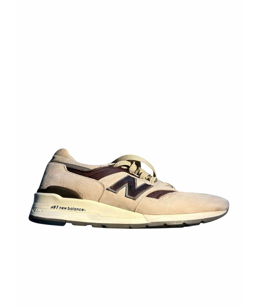 NEW BALANCE Бежевые низкие кроссовки / кеды, фото 1