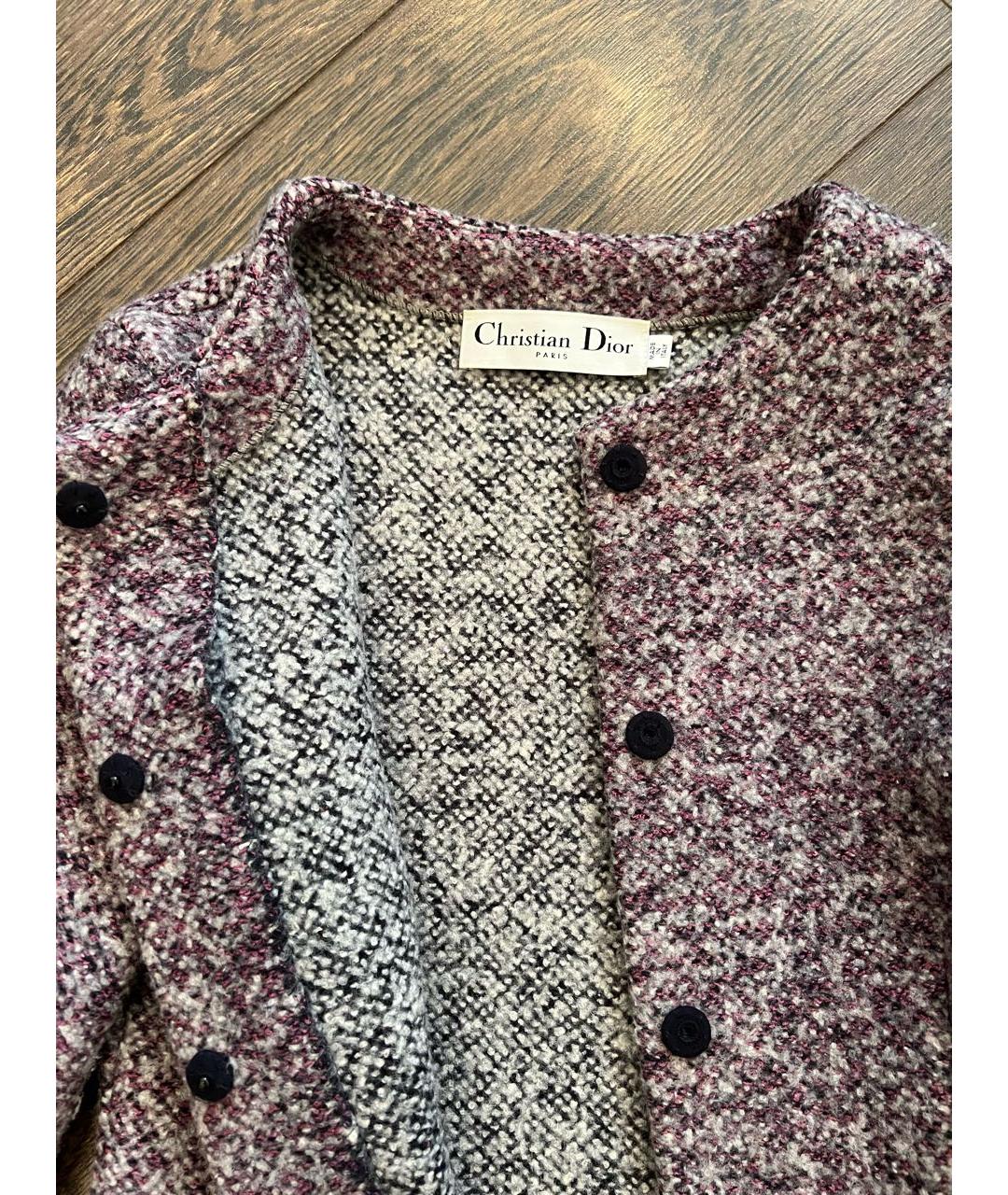 CHRISTIAN DIOR PRE-OWNED Фиолетовый шерстяной жакет/пиджак, фото 3