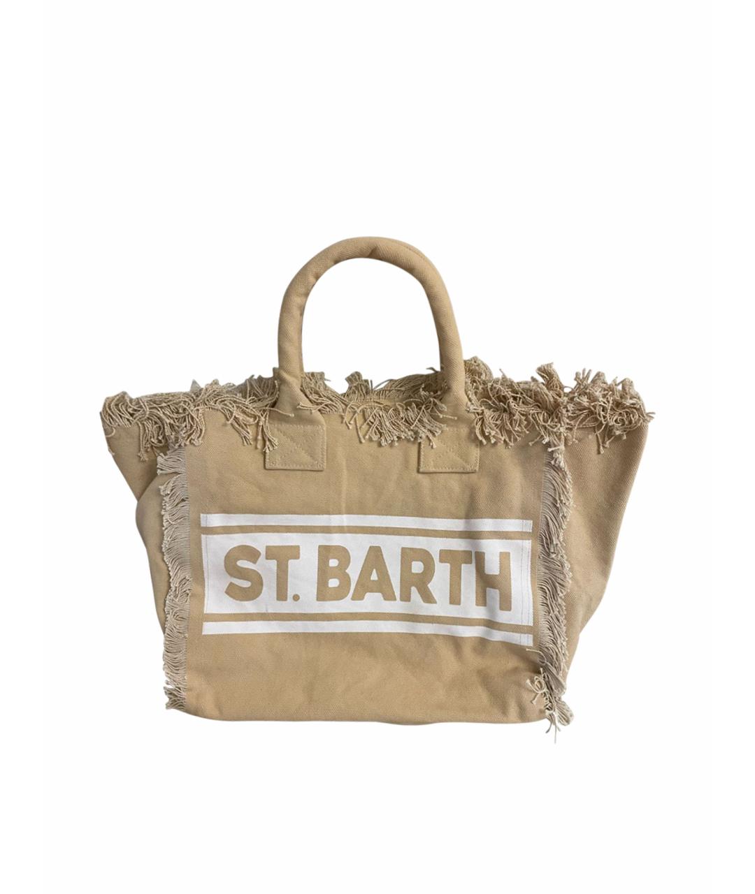 MC2 SAINT BARTH Бежевая хлопковая пляжная сумка, фото 1