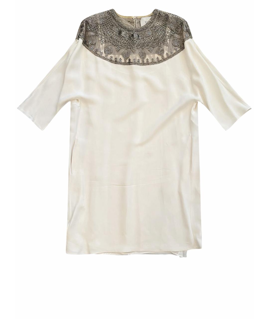 VALENTINO Белое полиамидовое коктейльное платье, фото 1