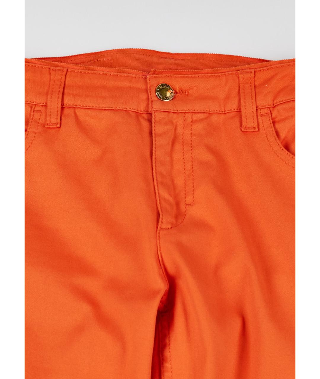 LOUIS VUITTON PRE-OWNED Оранжевое хлопко-эластановые прямые джинсы, фото 4
