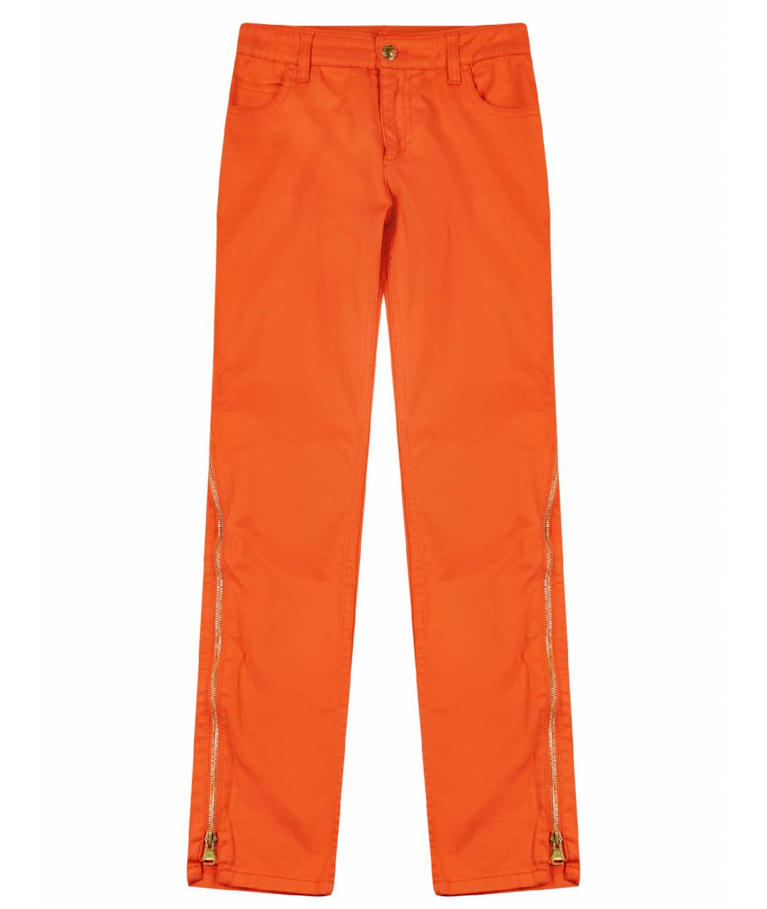 LOUIS VUITTON PRE-OWNED Оранжевое хлопко-эластановые прямые джинсы, фото 1