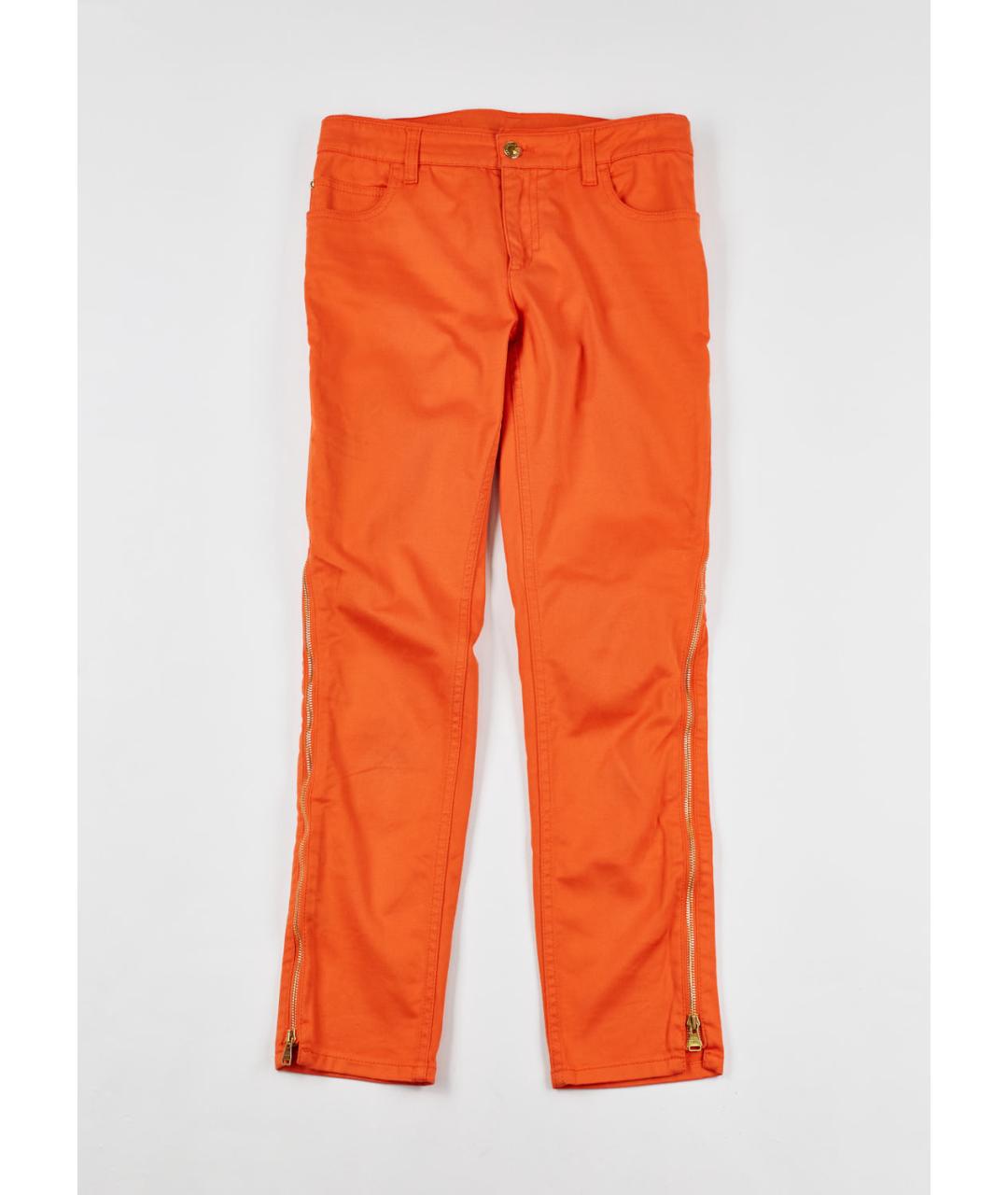LOUIS VUITTON Оранжевое хлопко-эластановые прямые джинсы, фото 5