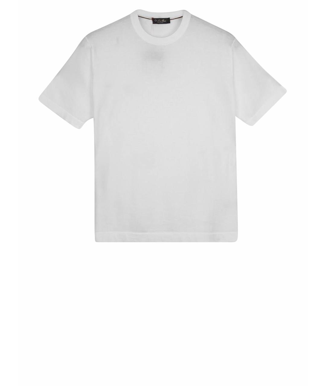 LORO PIANA Белая хлопковая футболка, фото 1