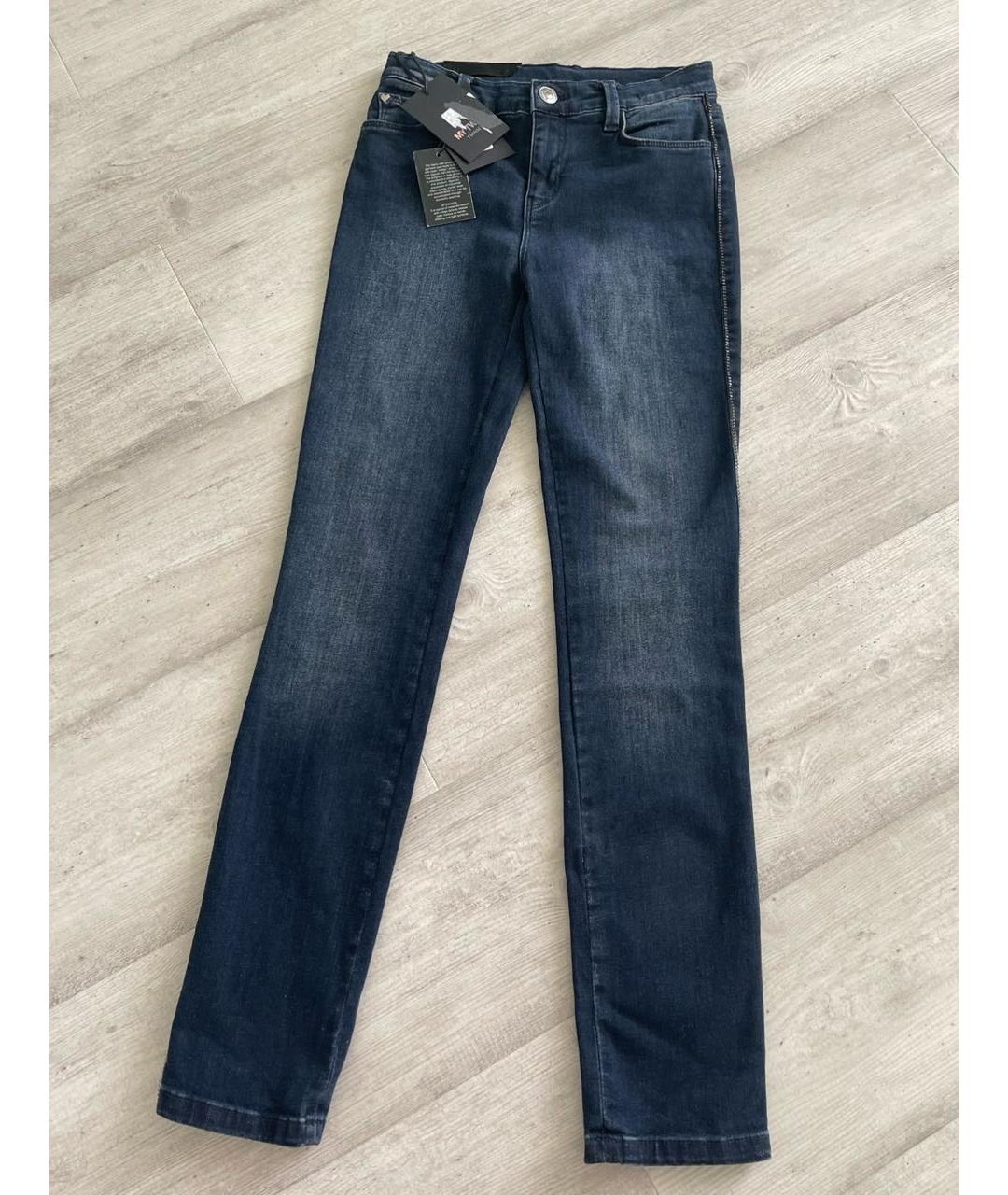 TWIN-SET Темно-синие джинсы слим, фото 8