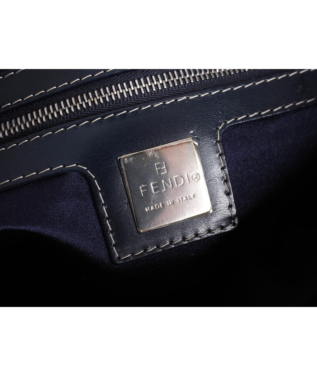 FENDI Темно-синяя сумка с короткими ручками, фото 8
