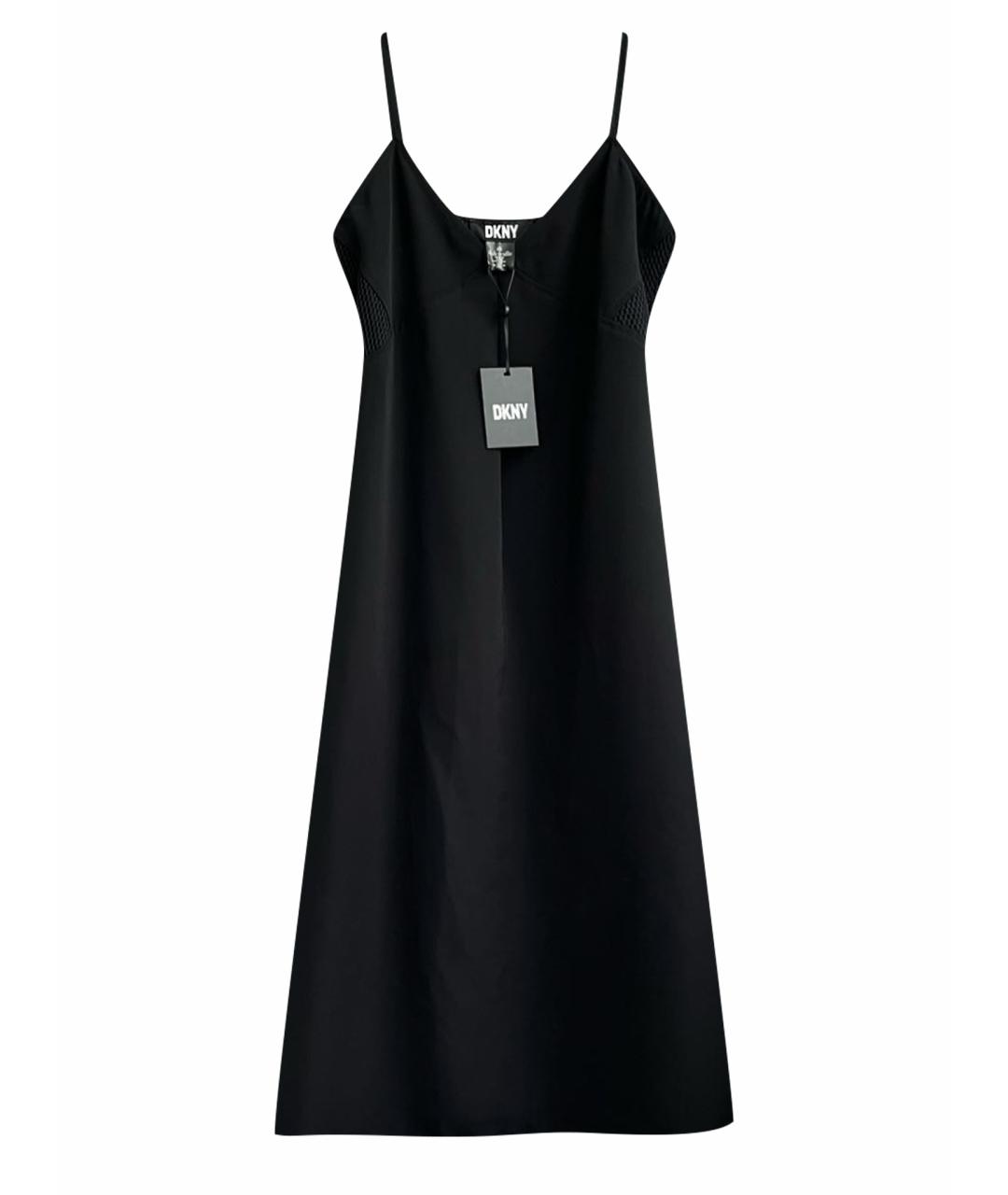 DKNY Черное полиэстеровое повседневное платье, фото 1