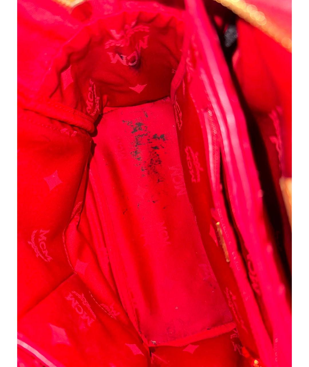 MCM Розовый кожаный рюкзак, фото 5