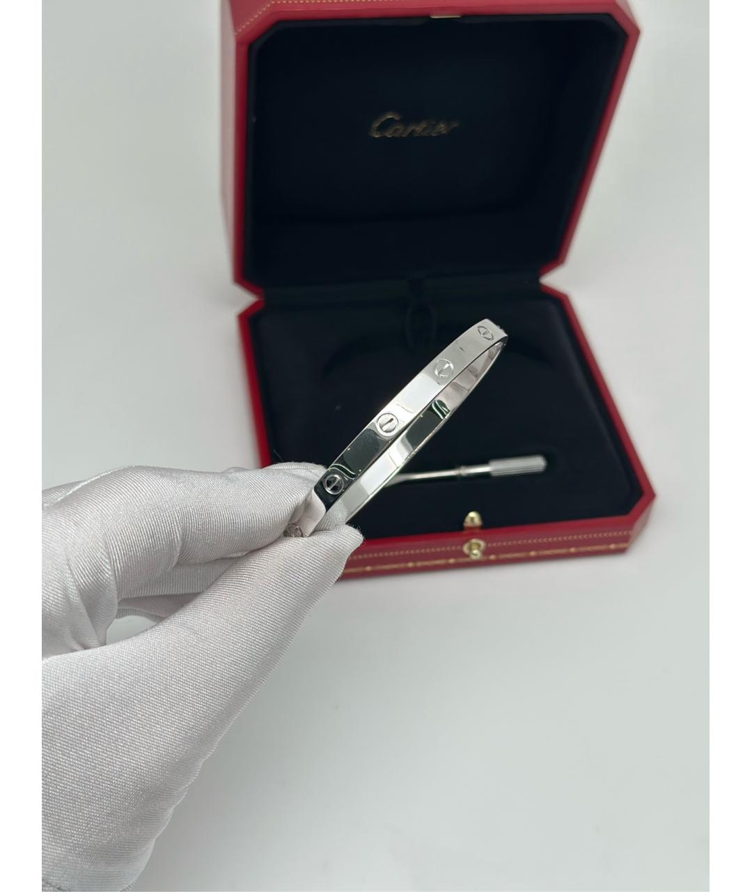 CARTIER Серебрянный браслет из белого золота, фото 5