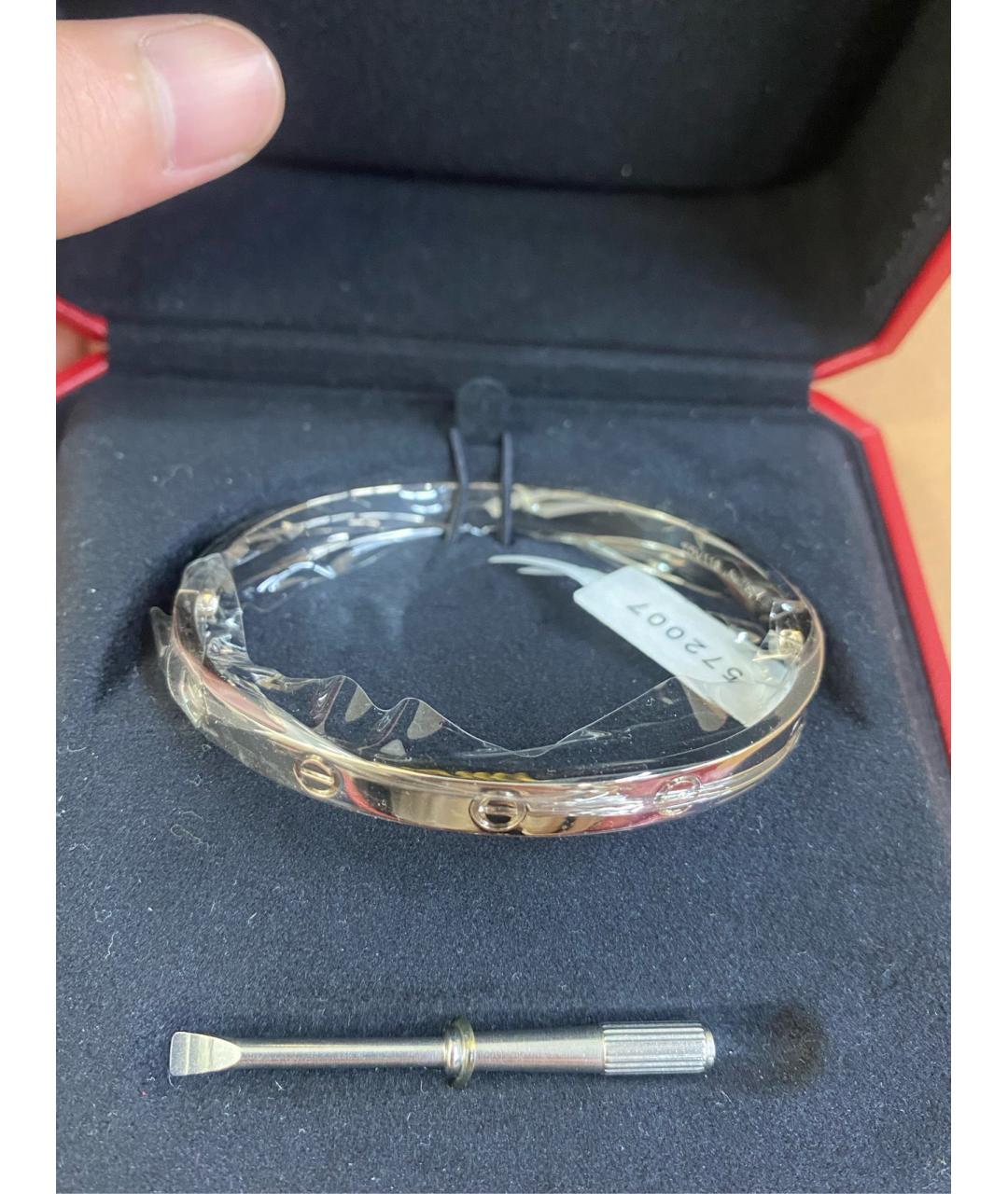 CARTIER Серебрянный браслет из белого золота, фото 4
