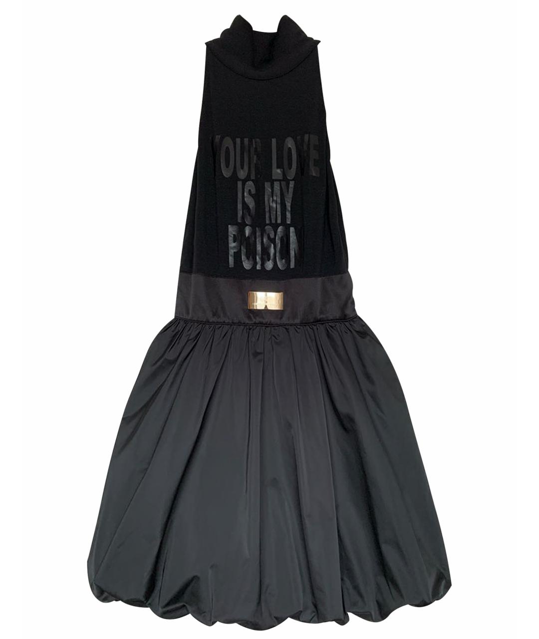 ELISABETTA FRANCHI Черное повседневное платье, фото 1
