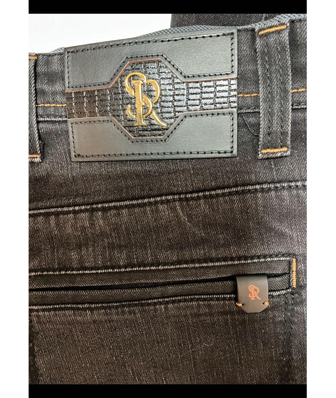 STEFANO RICCI Серые хлопковые прямые джинсы, фото 4