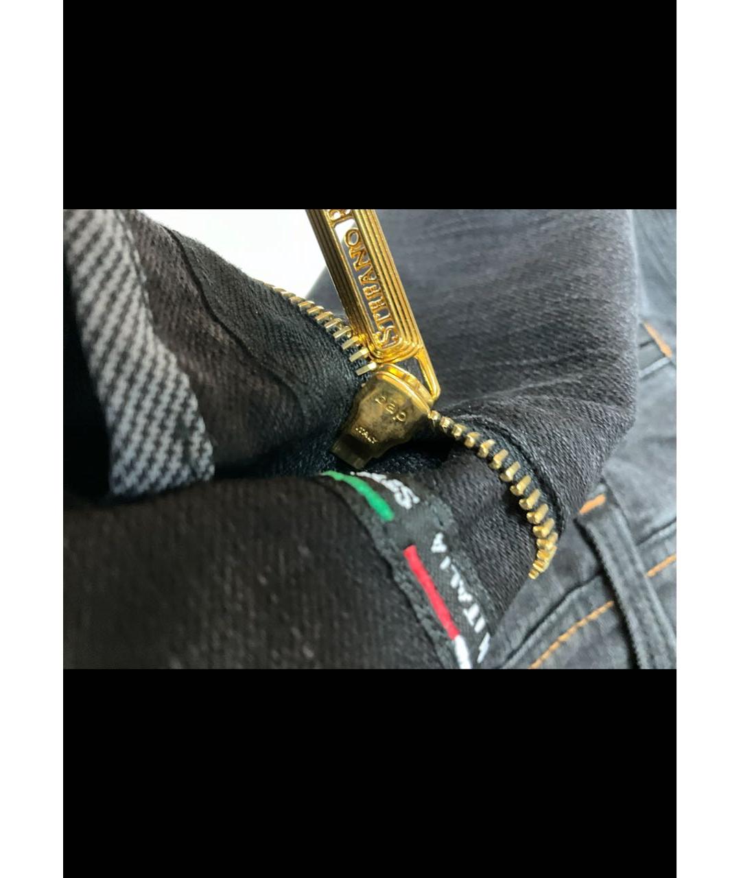STEFANO RICCI Серые хлопковые прямые джинсы, фото 6