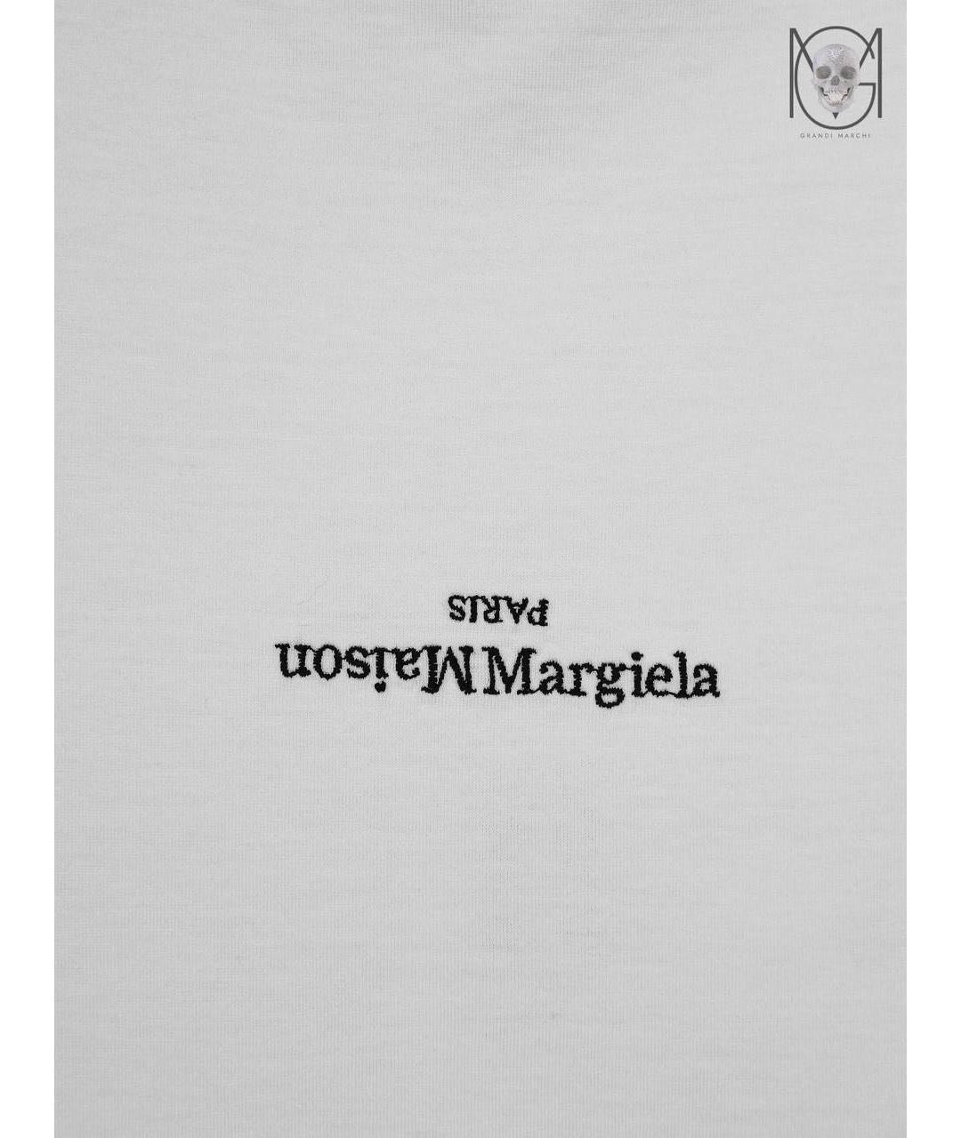 MAISON MARGIELA Белая хлопковая футболка, фото 4
