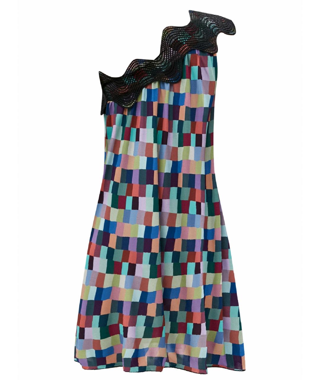 EMPORIO ARMANI Мульти вискозное коктейльное платье, фото 1