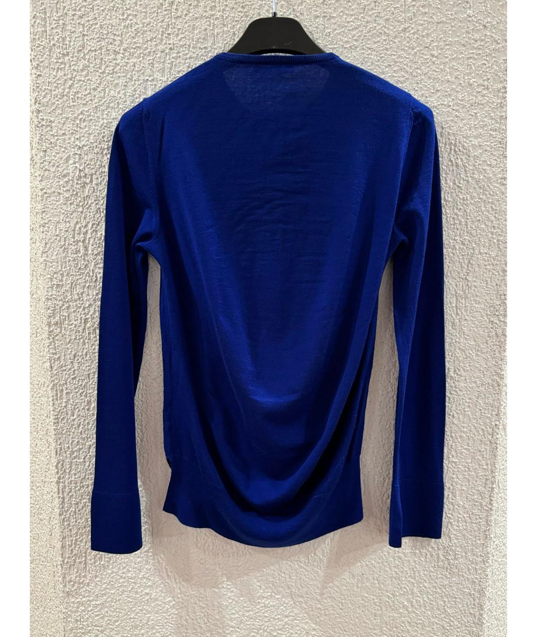 ALEXANDER MCQUEEN Синий шерстяной джемпер / свитер, фото 2