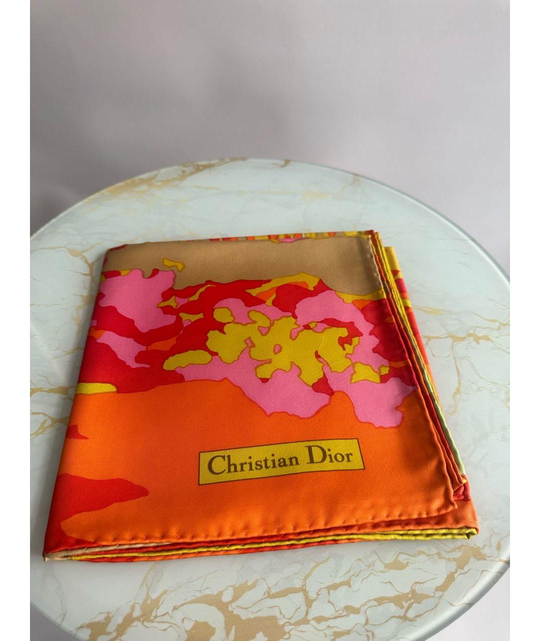 CHRISTIAN DIOR PRE-OWNED Мульти шелковый платок, фото 8