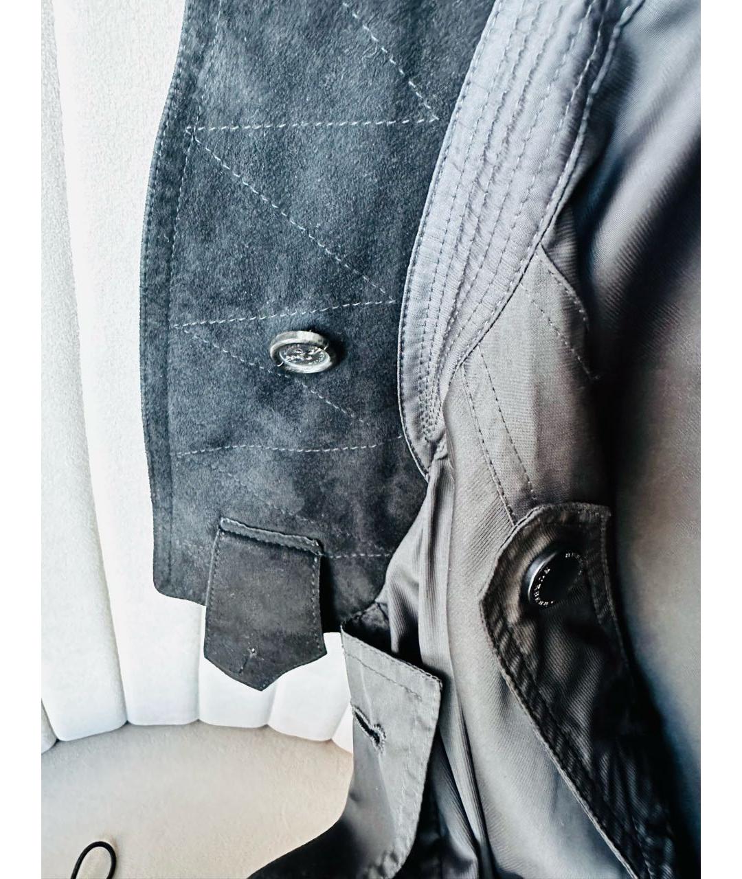 BURBERRY Черная полиэстеровая куртка, фото 4