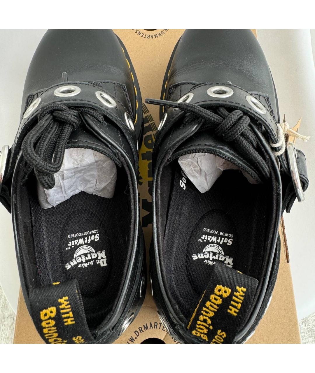 DR. MARTENS Черные кожаные ботинки, фото 6