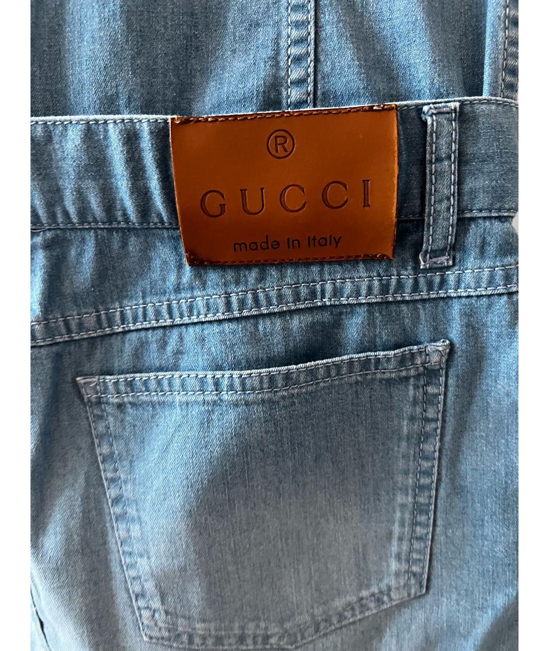 GUCCI Голубое хлопковое платье, фото 4