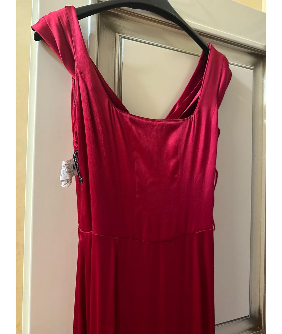 DOLCE&GABBANA Красное шелковое вечернее платье, фото 3