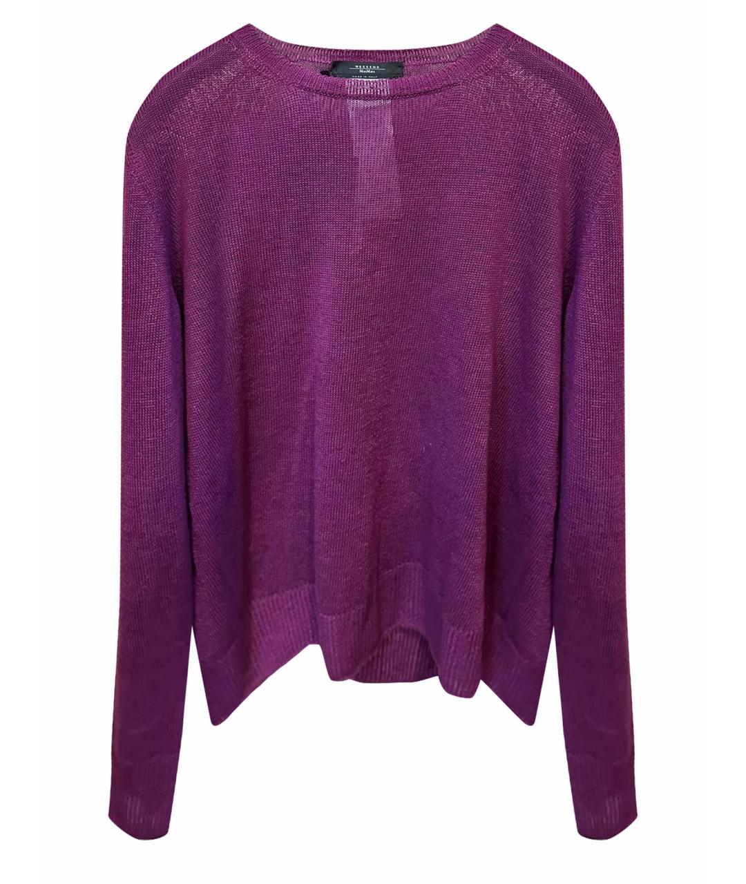 WEEKEND MAX MARA Фиолетовый льняной джемпер / свитер, фото 1