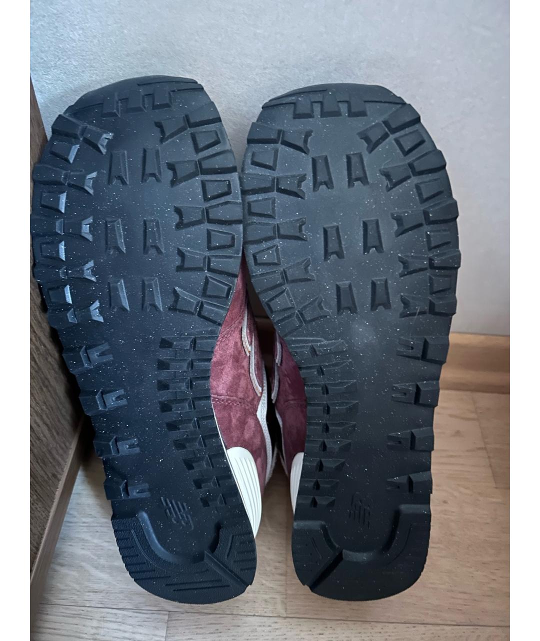 NEW BALANCE Бордовые замшевые низкие кроссовки / кеды, фото 5