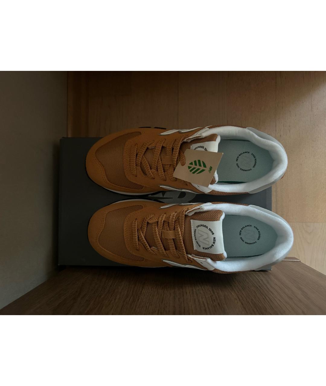 NEW BALANCE Оранжевое замшевые низкие кроссовки / кеды, фото 3